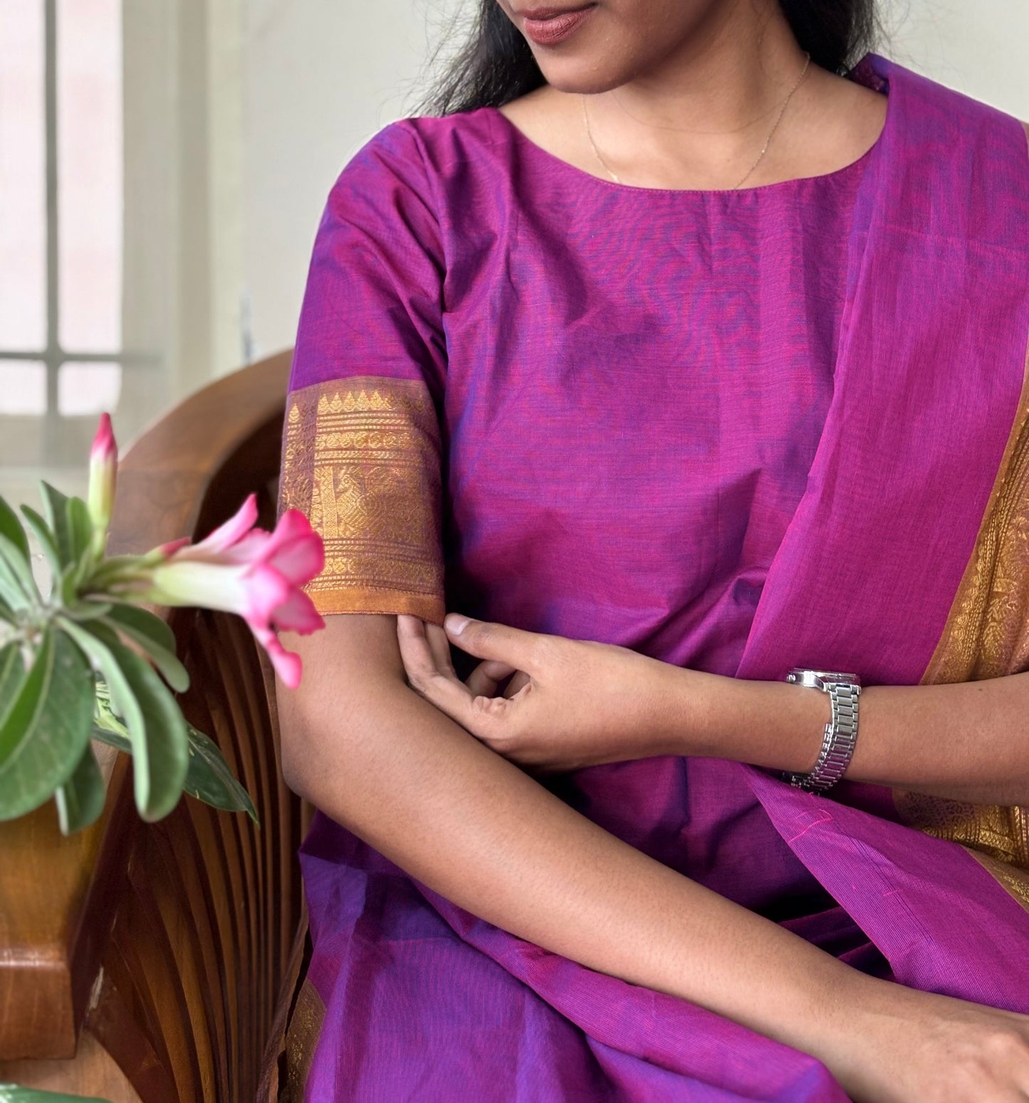 Magenta kurta dupatta