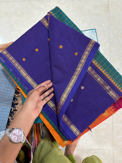 Blue kattam  Cotton Kurta dupatta