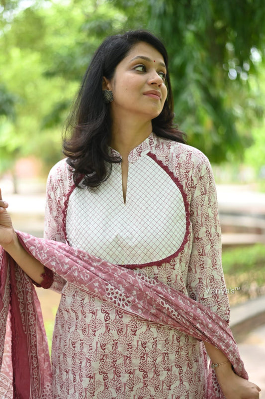 Maroon suit set