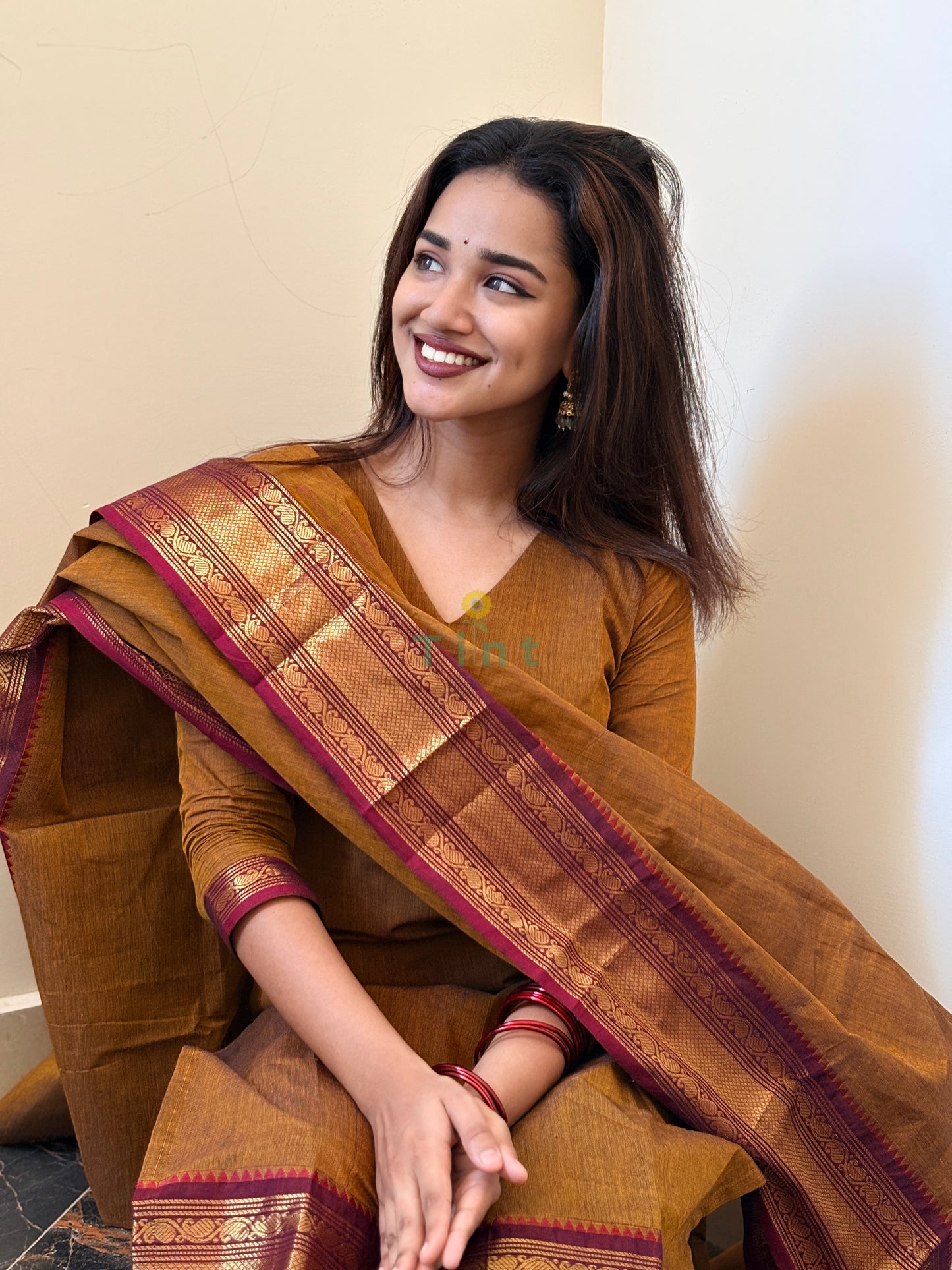 Manjal Veyil Kanchi Cotton Kurta dupatta