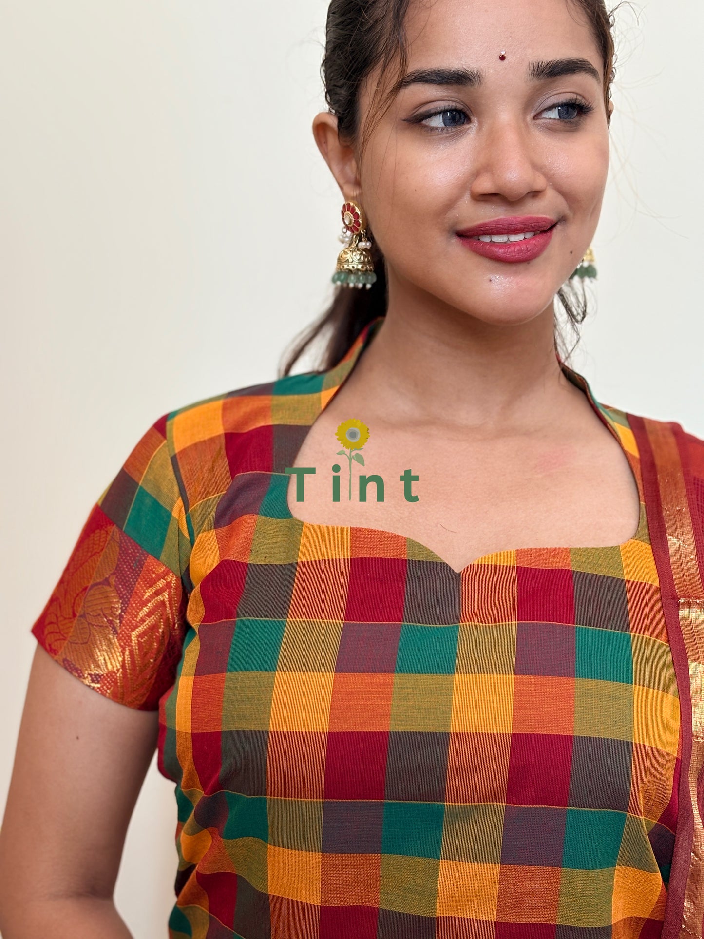 Mango Pickle kurta and Kota dupatta