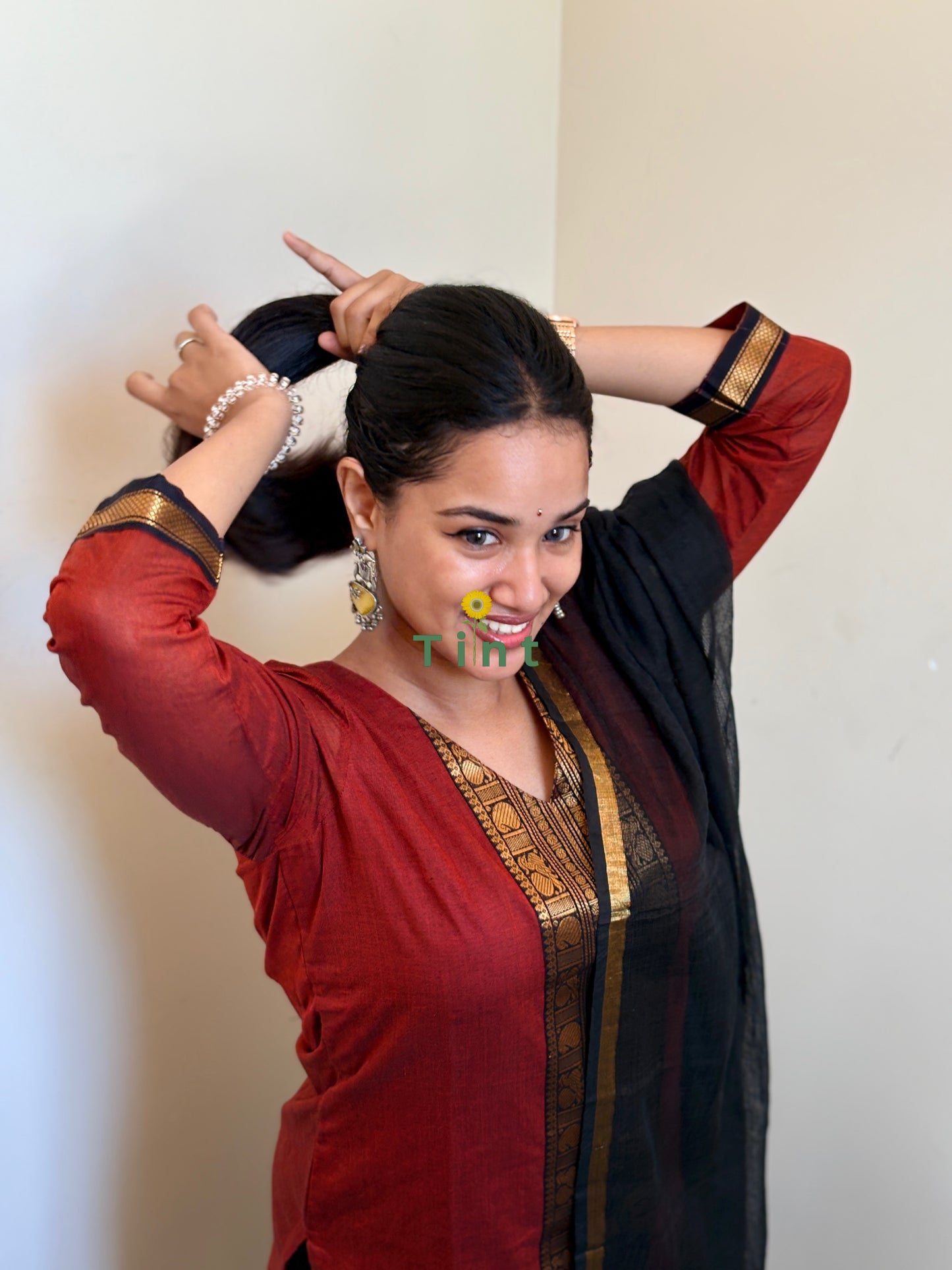 Cinnamon Latte Kanchi cotton kurta dupatta