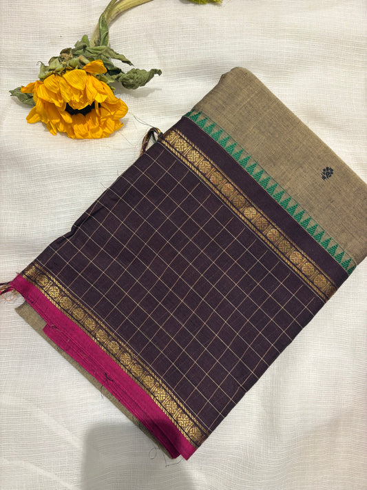 Mocha Elegance Saree
