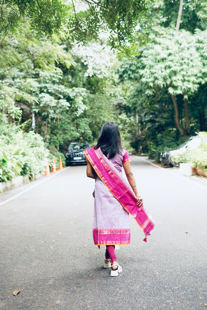 Violet Skies kurta dupatta
