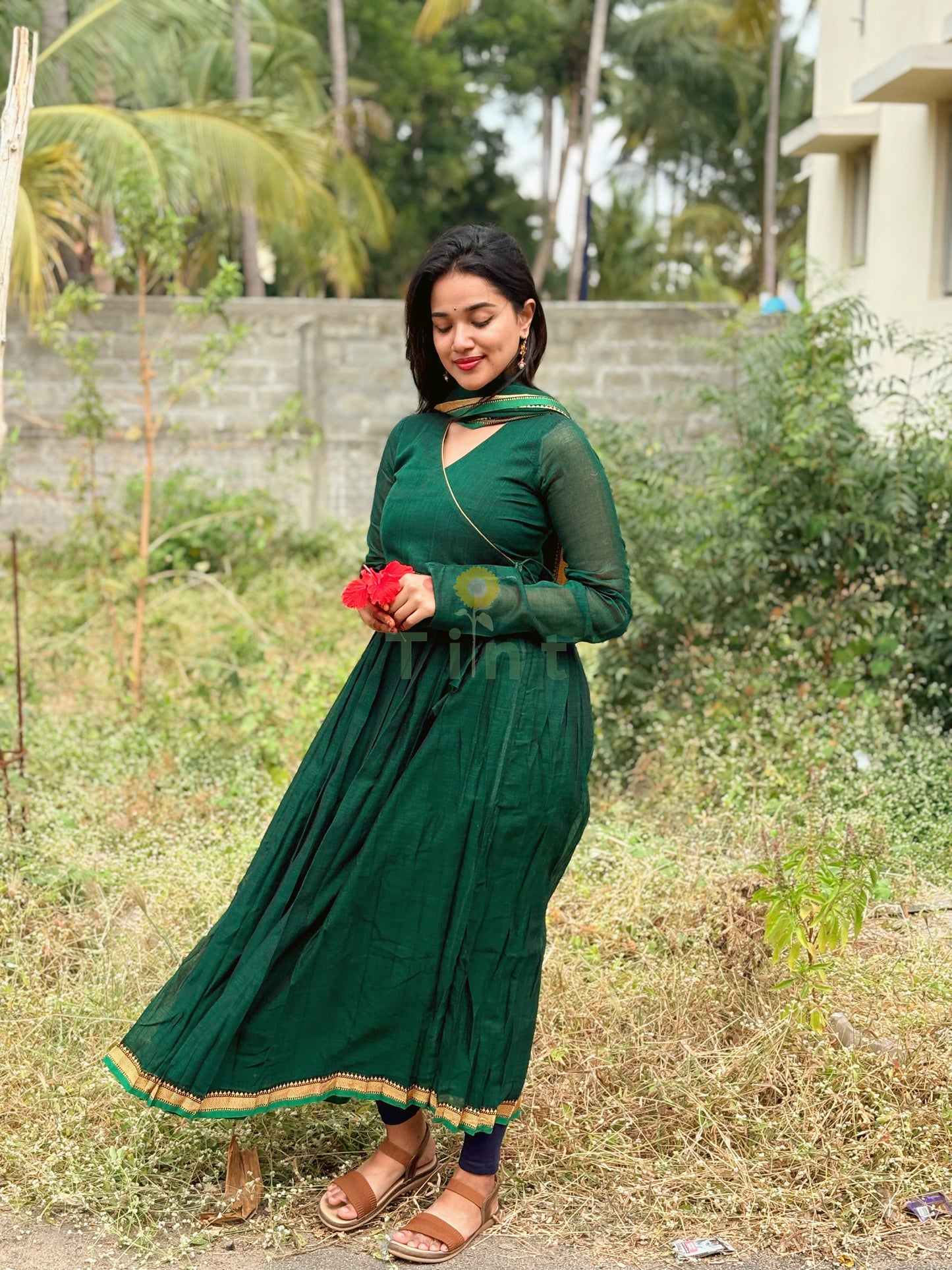Jade Green cotton dress (Prebooking 20 days)