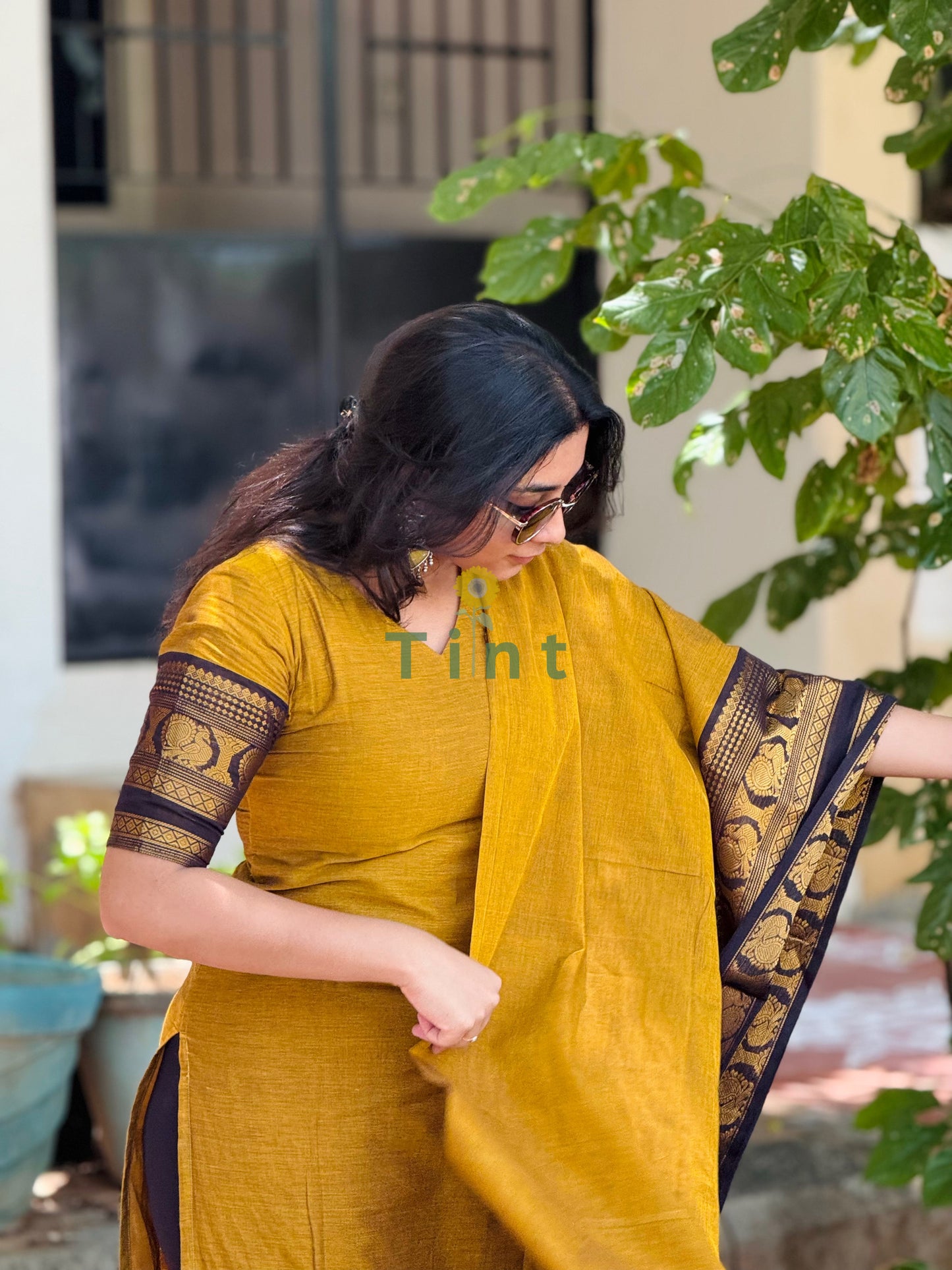 Turmeric Kanchi Cotton Kurta dupatta