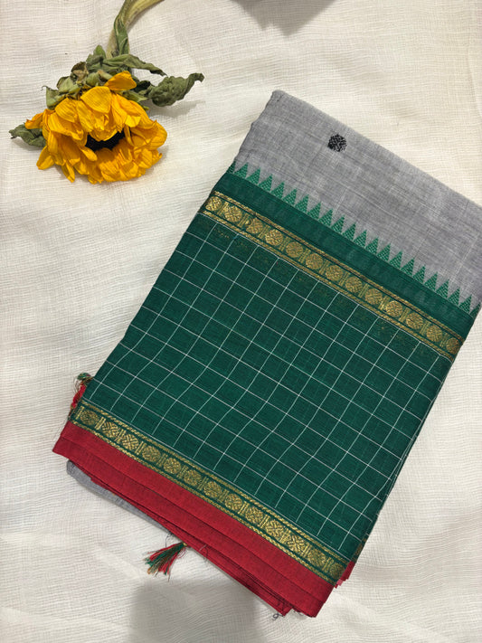 Emerald Bloom Saree