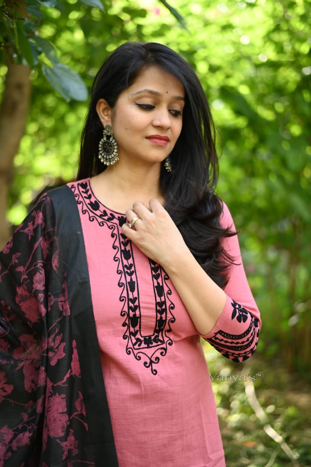 Pink south cotton Suit Set
