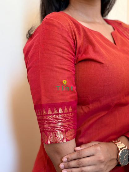 Pomegranate Pop Kanchi cotton kurta dupatta