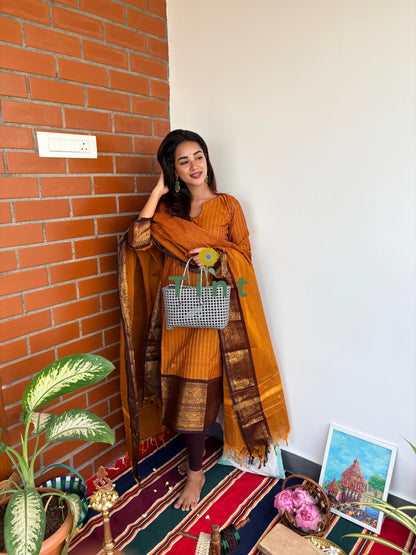 Cocoa Kanchi cotton kurta dupatta