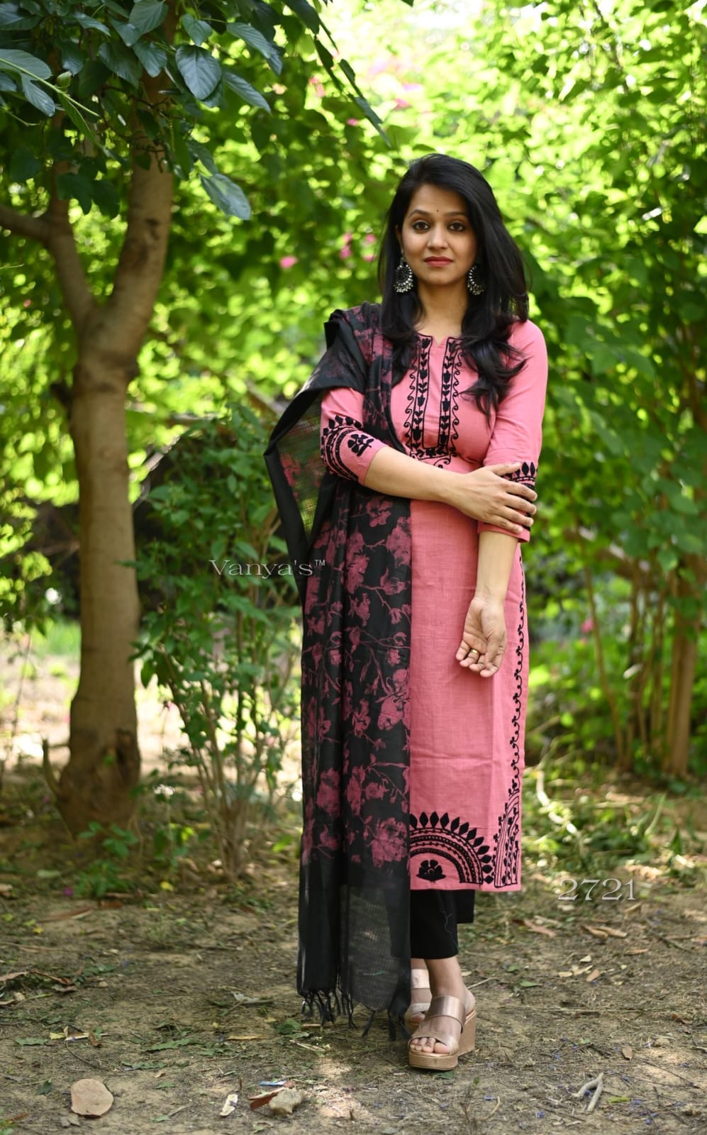 Pink south cotton Suit Set