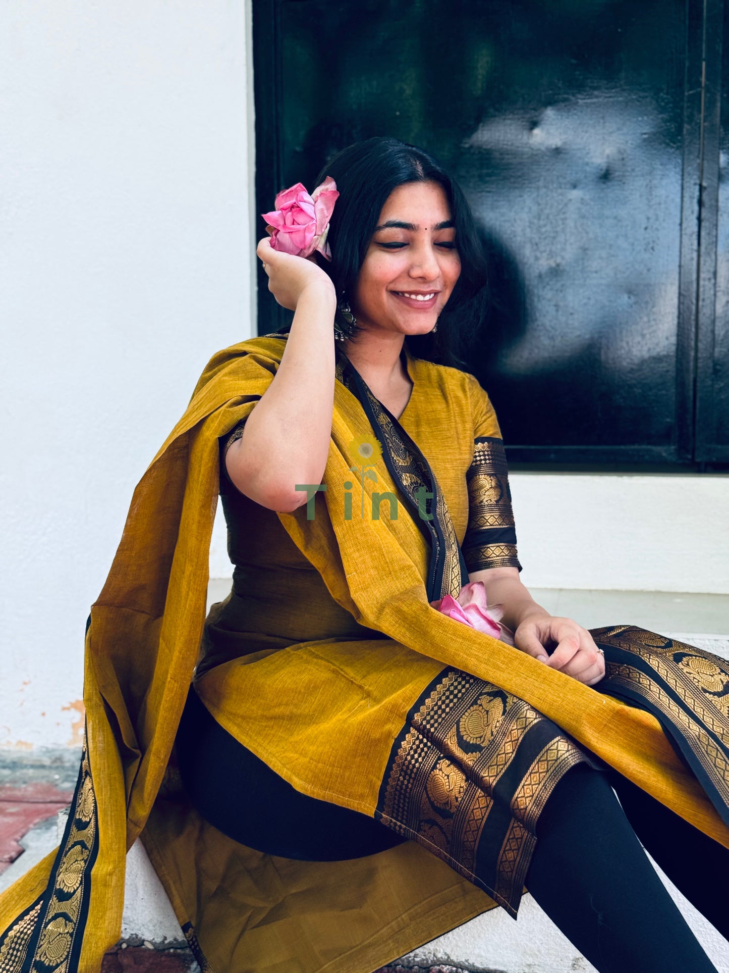 Turmeric Kanchi Cotton Kurta dupatta
