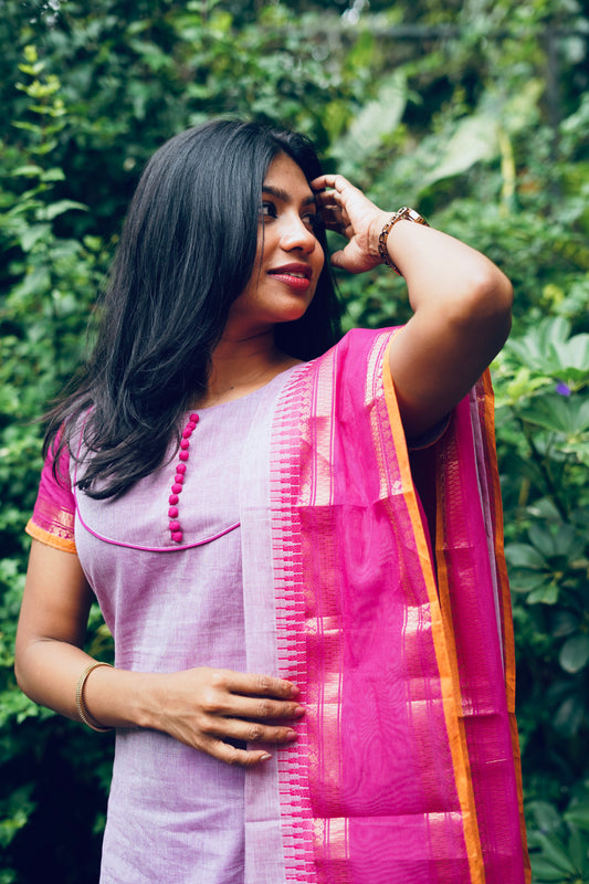 Violet Skies kurta dupatta