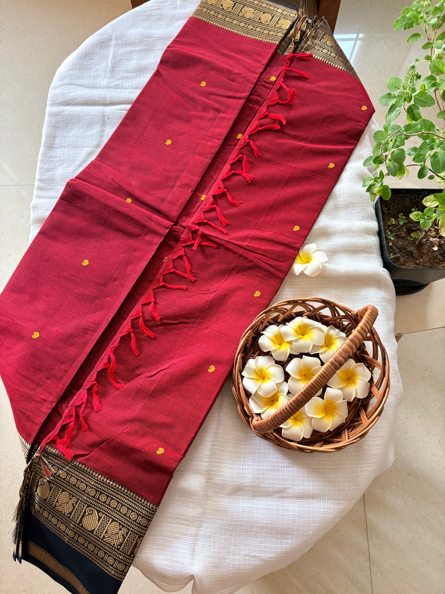 Black Cherry saree