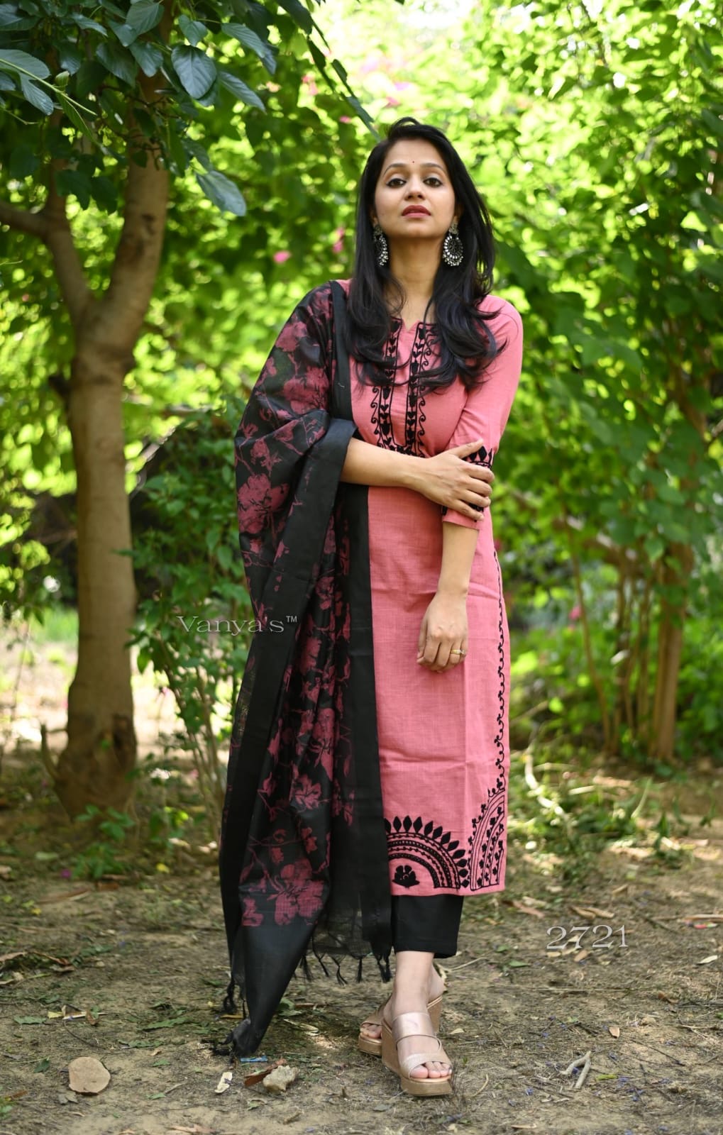 Pink south cotton Suit Set