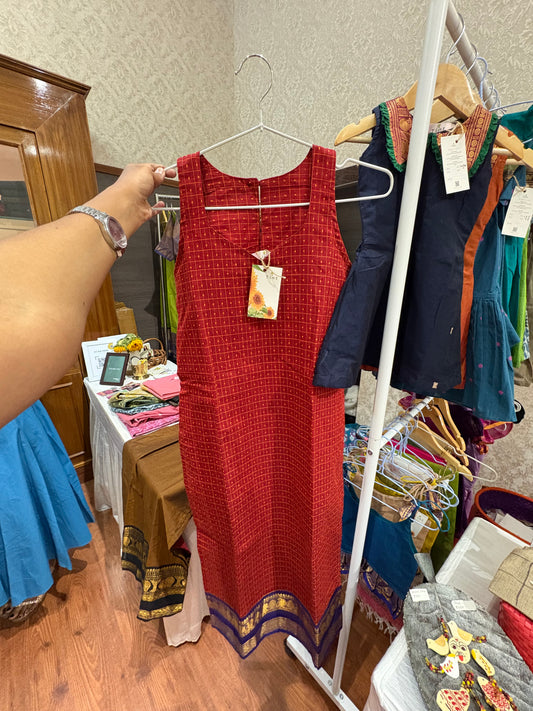 Vintage check Kanchi kurta (Dispatch after Aug 25)