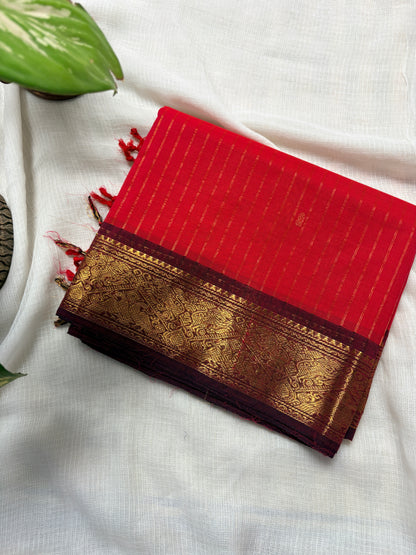 Crimson Unstitched Kanchi cotton set (2-piece)