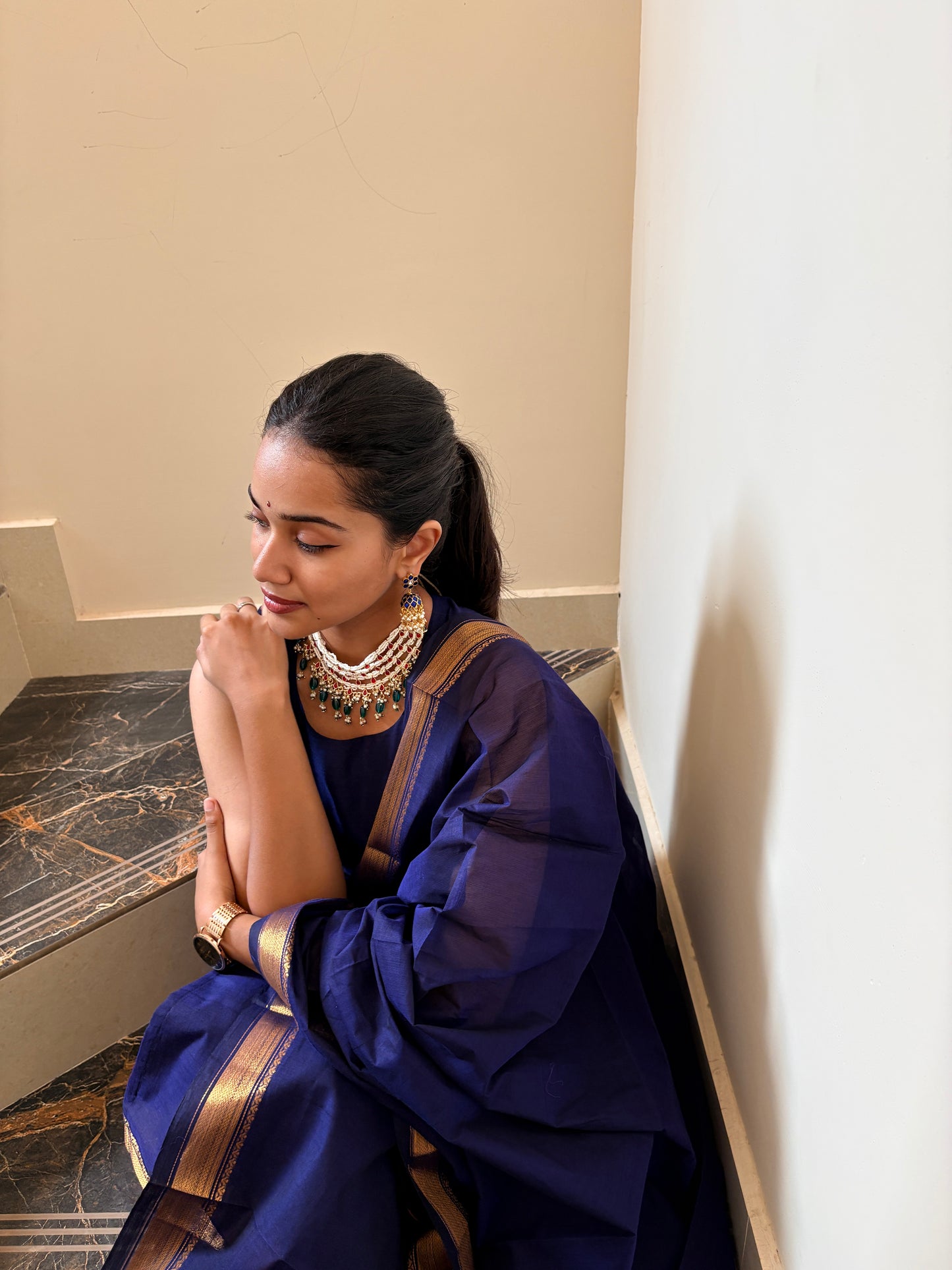 Neelam Kanchi cotton kurta dupatta