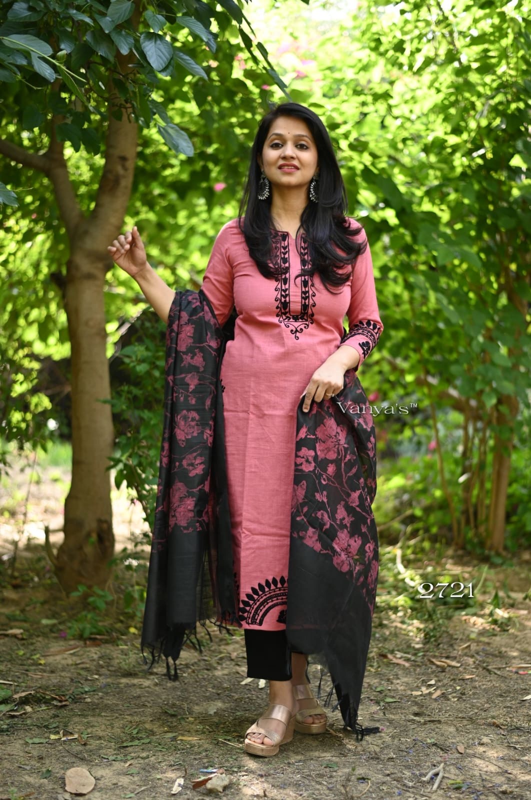 Pink south cotton Suit Set