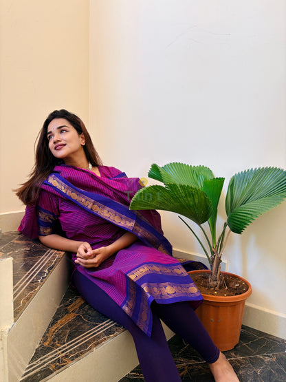 Painted Sky Kanchi Cotton Kurta dupatta
