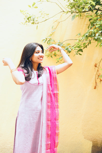 Violet Skies kurta dupatta