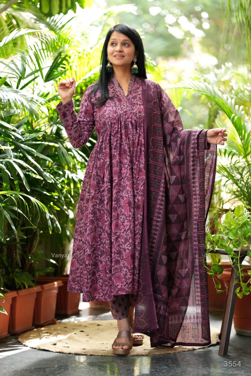 Mulberry Bloom cotton suit set
