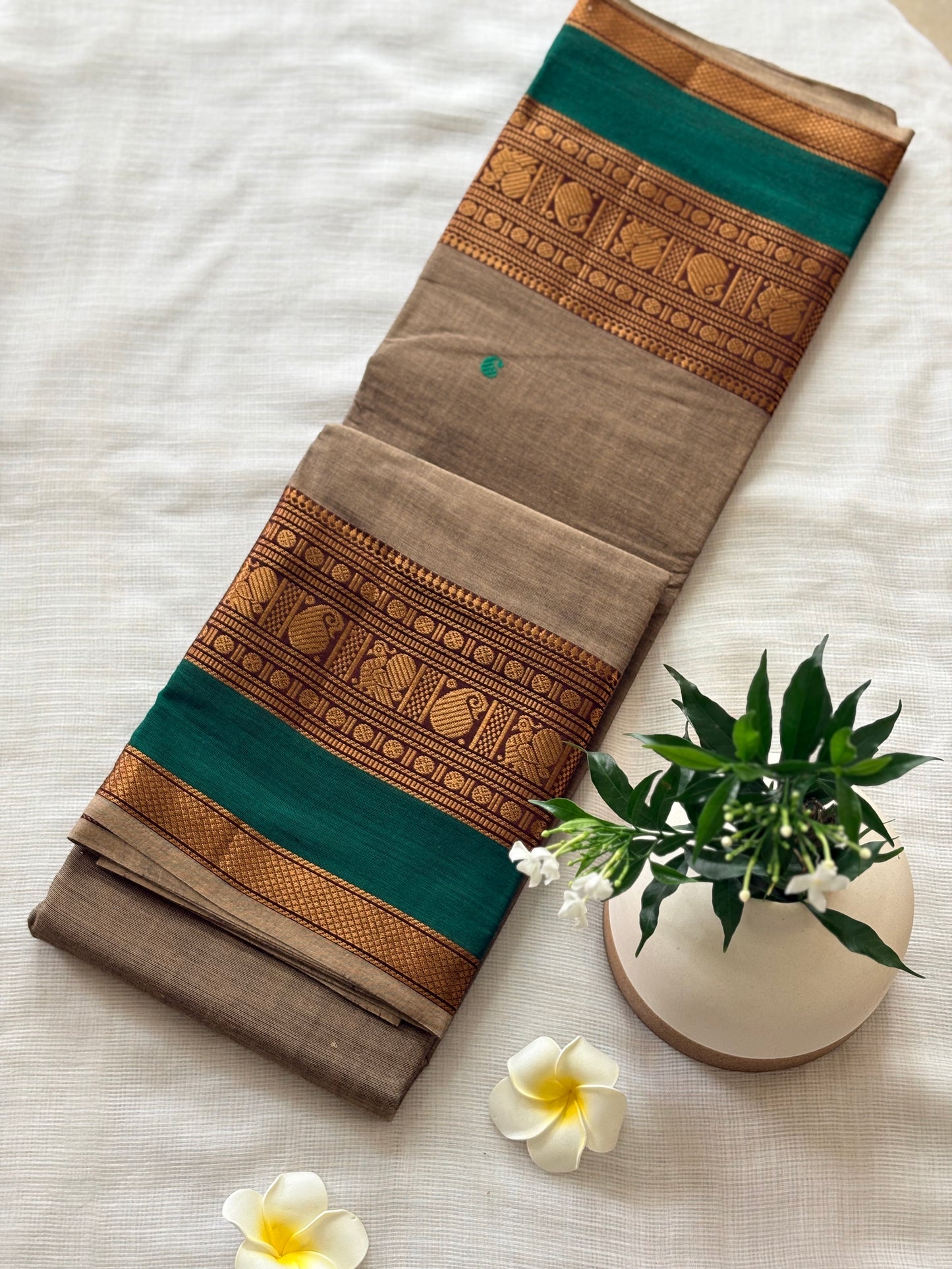 Grey Kanchi Cotton Saree