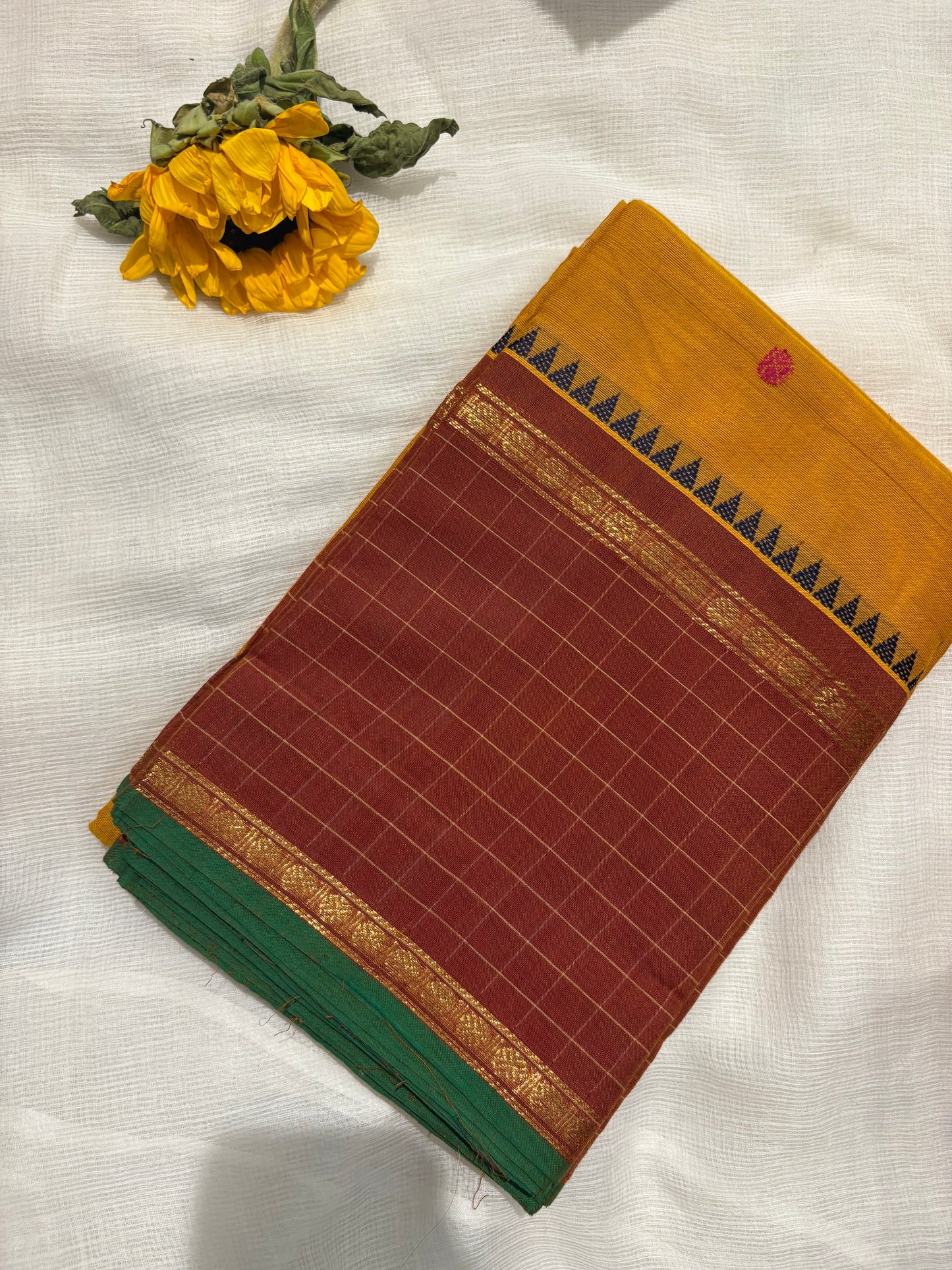 Sunset Rust Saree