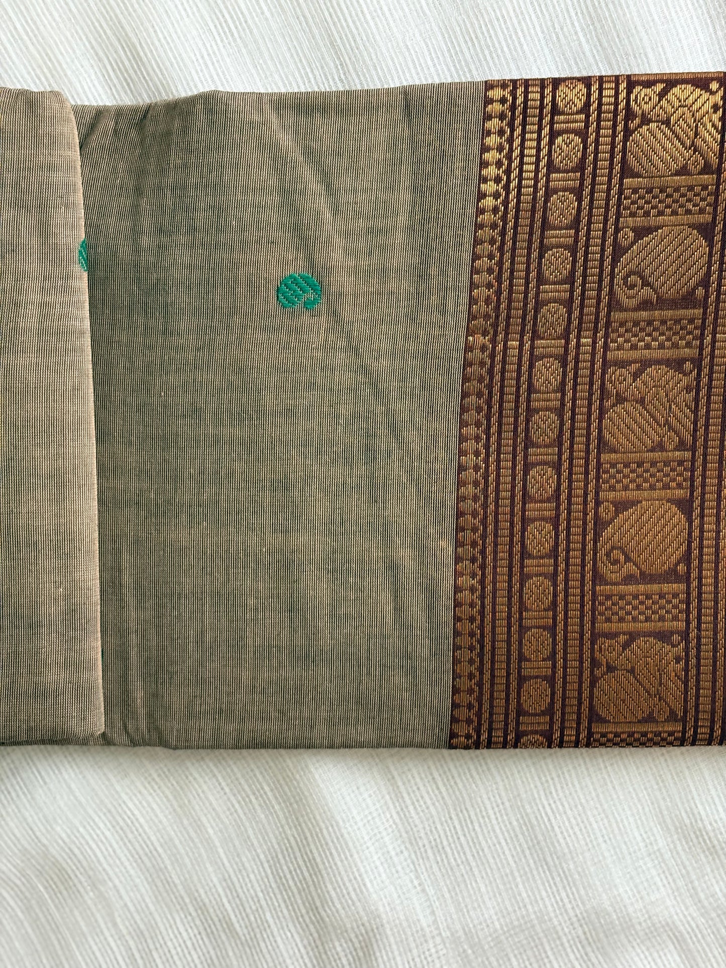 Grey Kanchi Cotton Saree