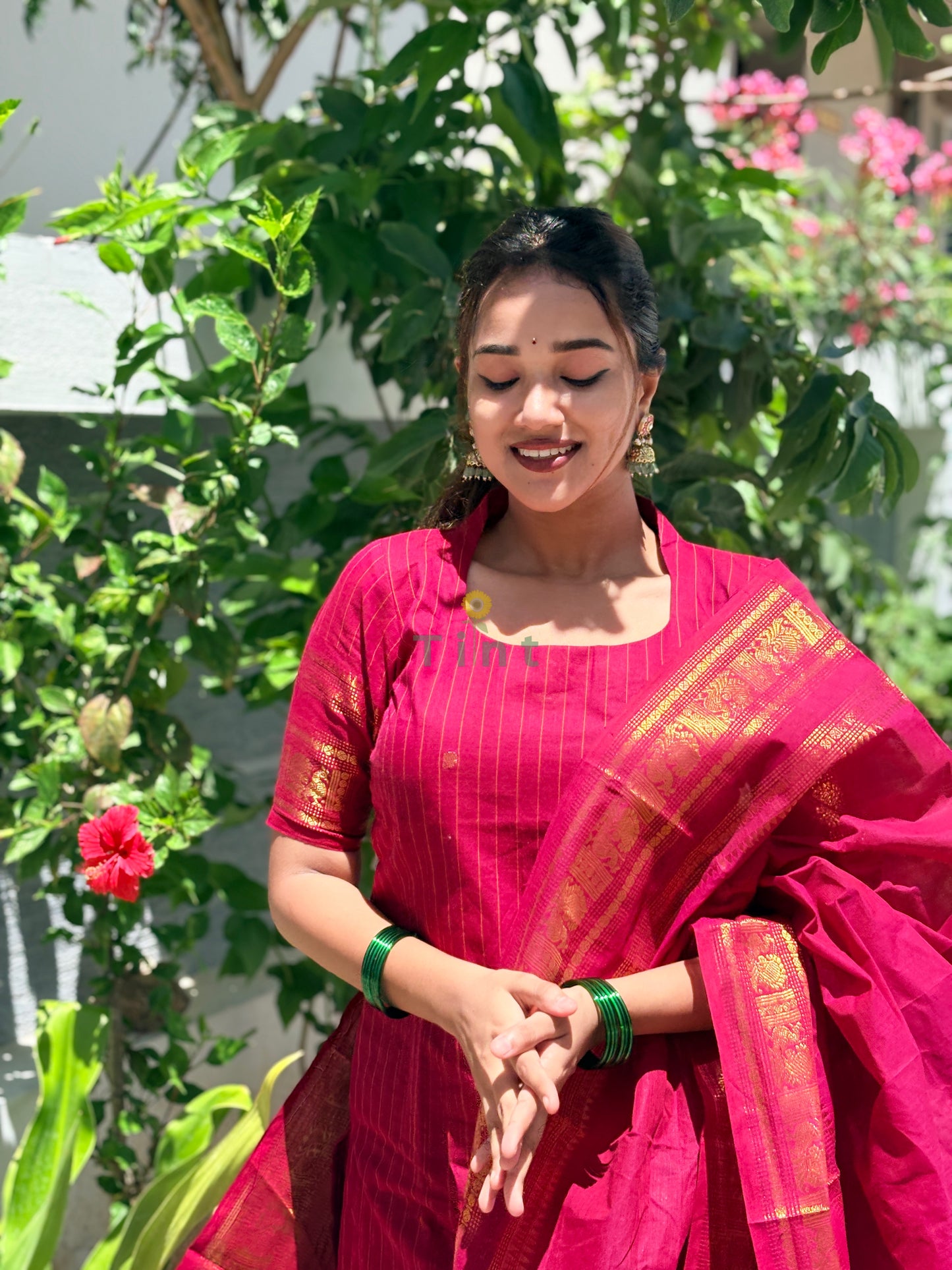 Bougainvillea Kanchi Cotton Kurta dupatta