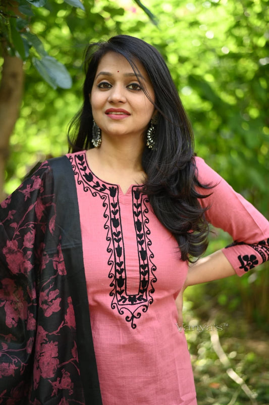 Pink south cotton Suit Set