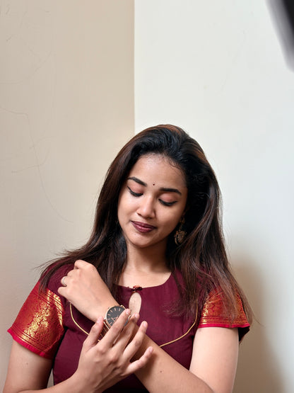 Coffee Bean Kanchi Cotton Kurta