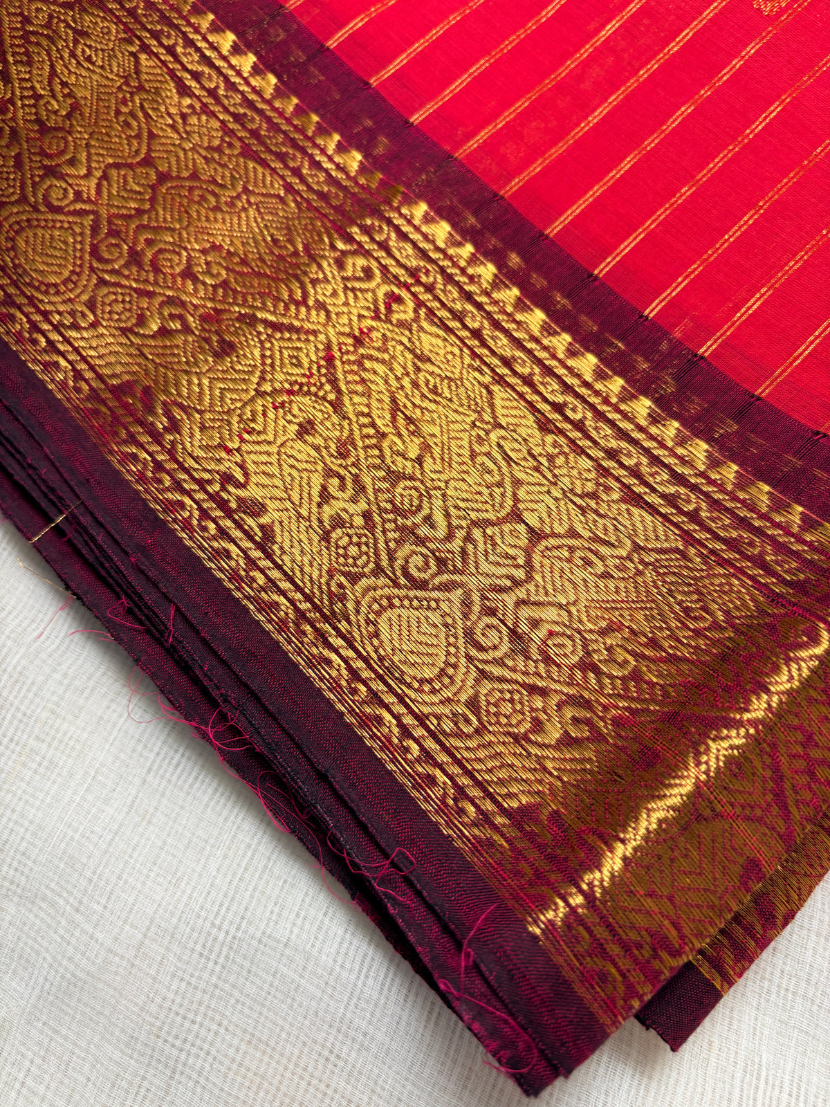 Crimson Unstitched Kanchi cotton set (2-piece)