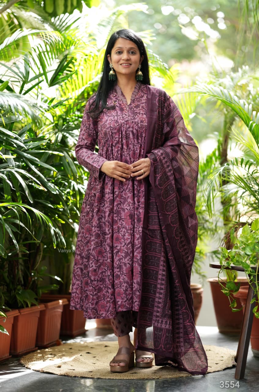 Mulberry Bloom cotton suit set