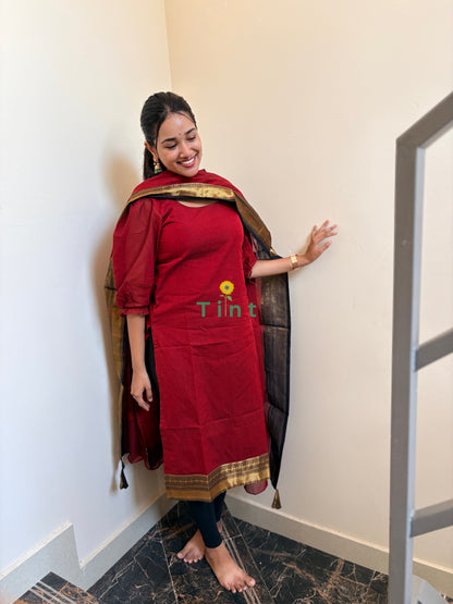Cherry Jam Kanchi cotton kurta dupatta