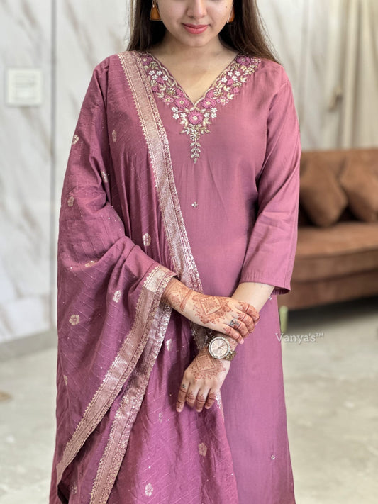 Mauve glow Suit Set