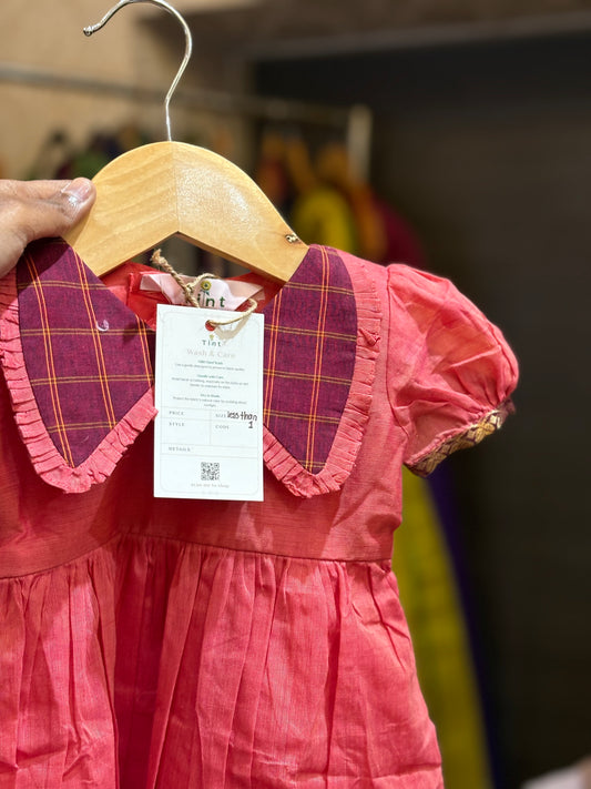 Pinky peach Kanchi baby dress