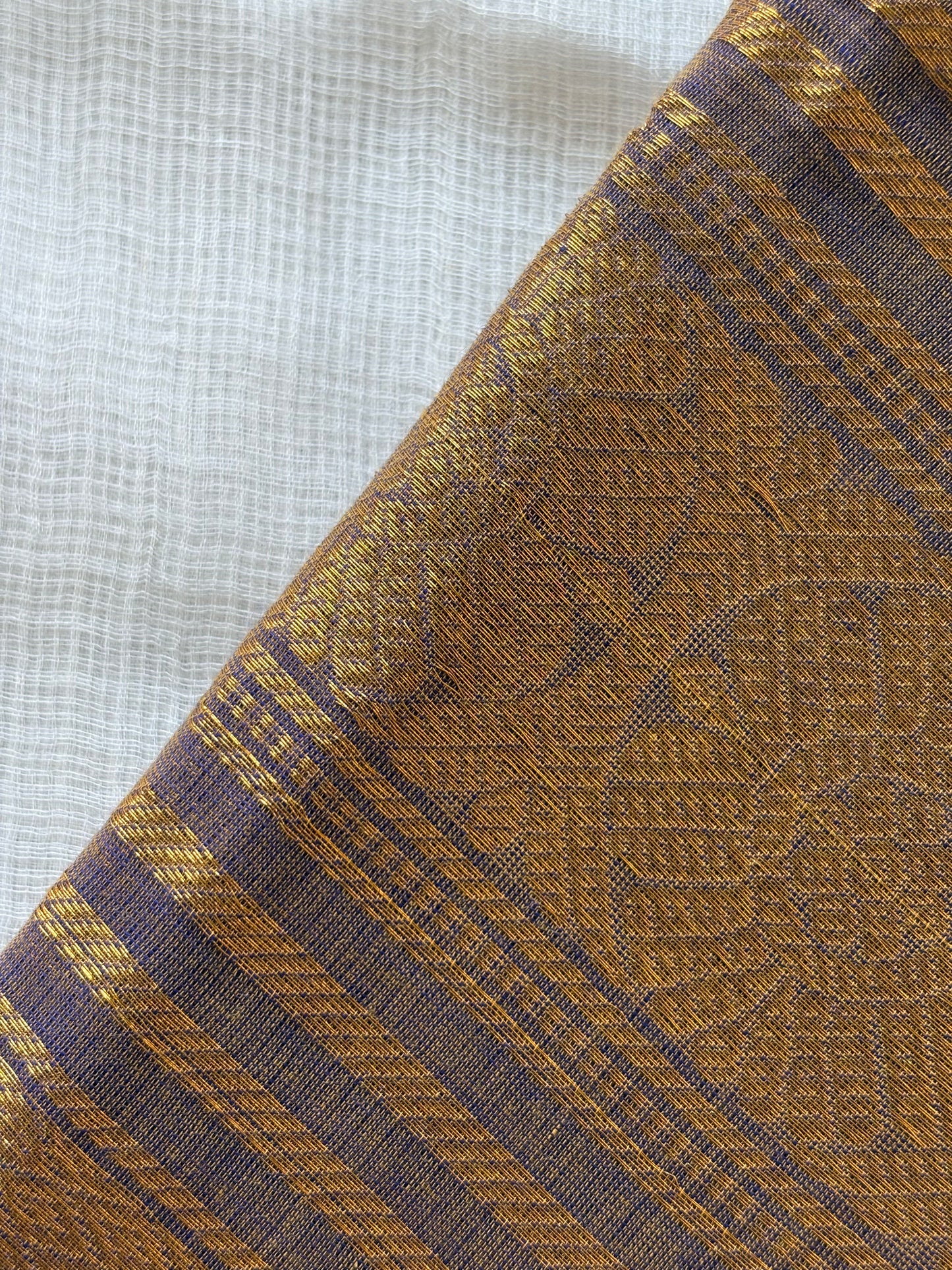 Vintage Cream Kanchi cotton saree