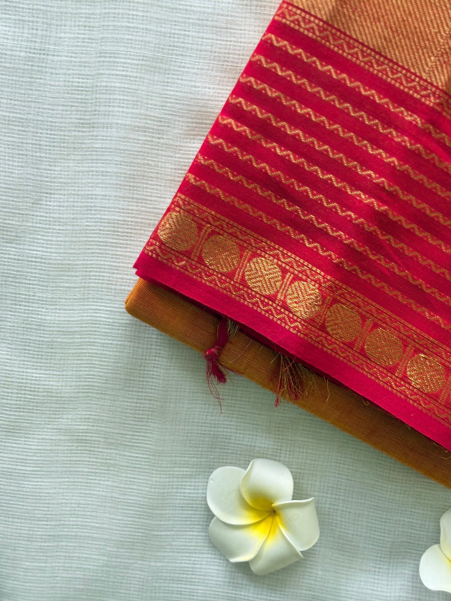 Orange Kanchi Cotton Saree