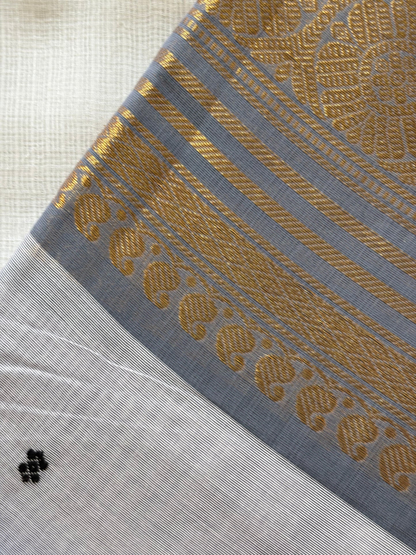 Cloud Whisper Kanchi cotton saree