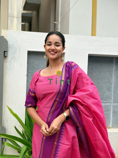 Rose falooda Kurta dupatta