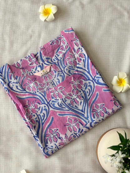 Pink Meadow Long Kurti