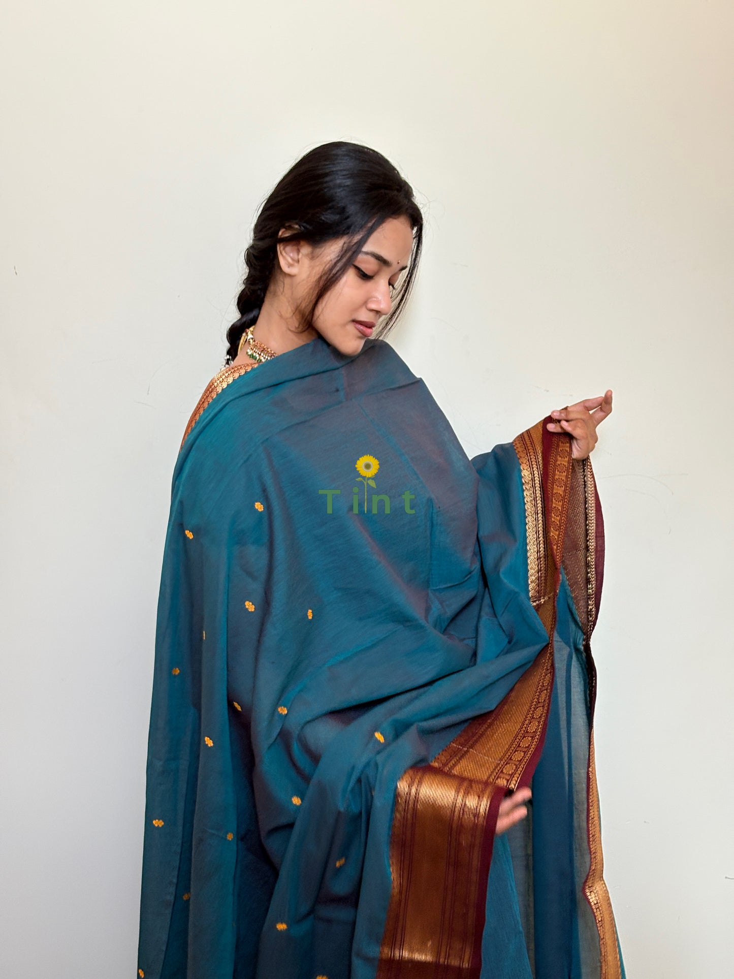 Rain Blue Kanchi Cotton kurta dupatta