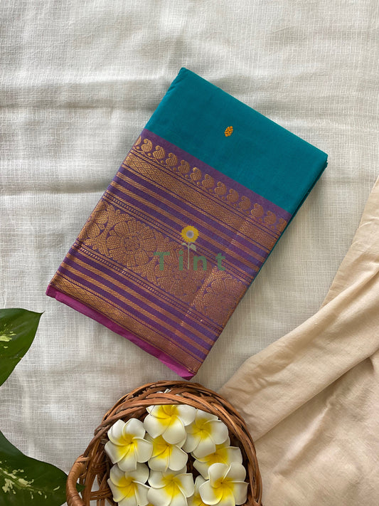 Ocean Dusk Kanchi cotton saree