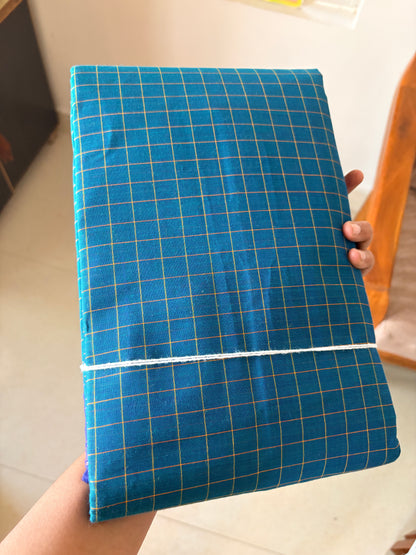 Blue kattam  Cotton Kurta dupatta