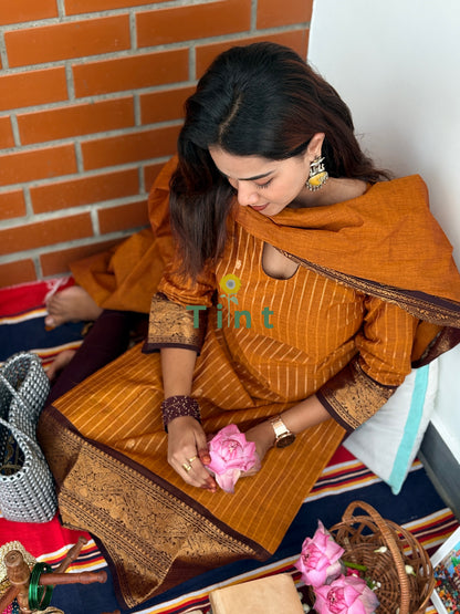 Cocoa Kanchi cotton kurta dupatta