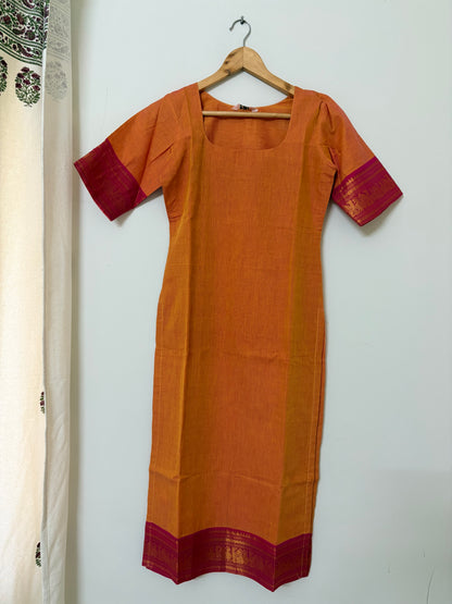 Turquoise blue Kanchi Cotton Kurta ( Size XS)