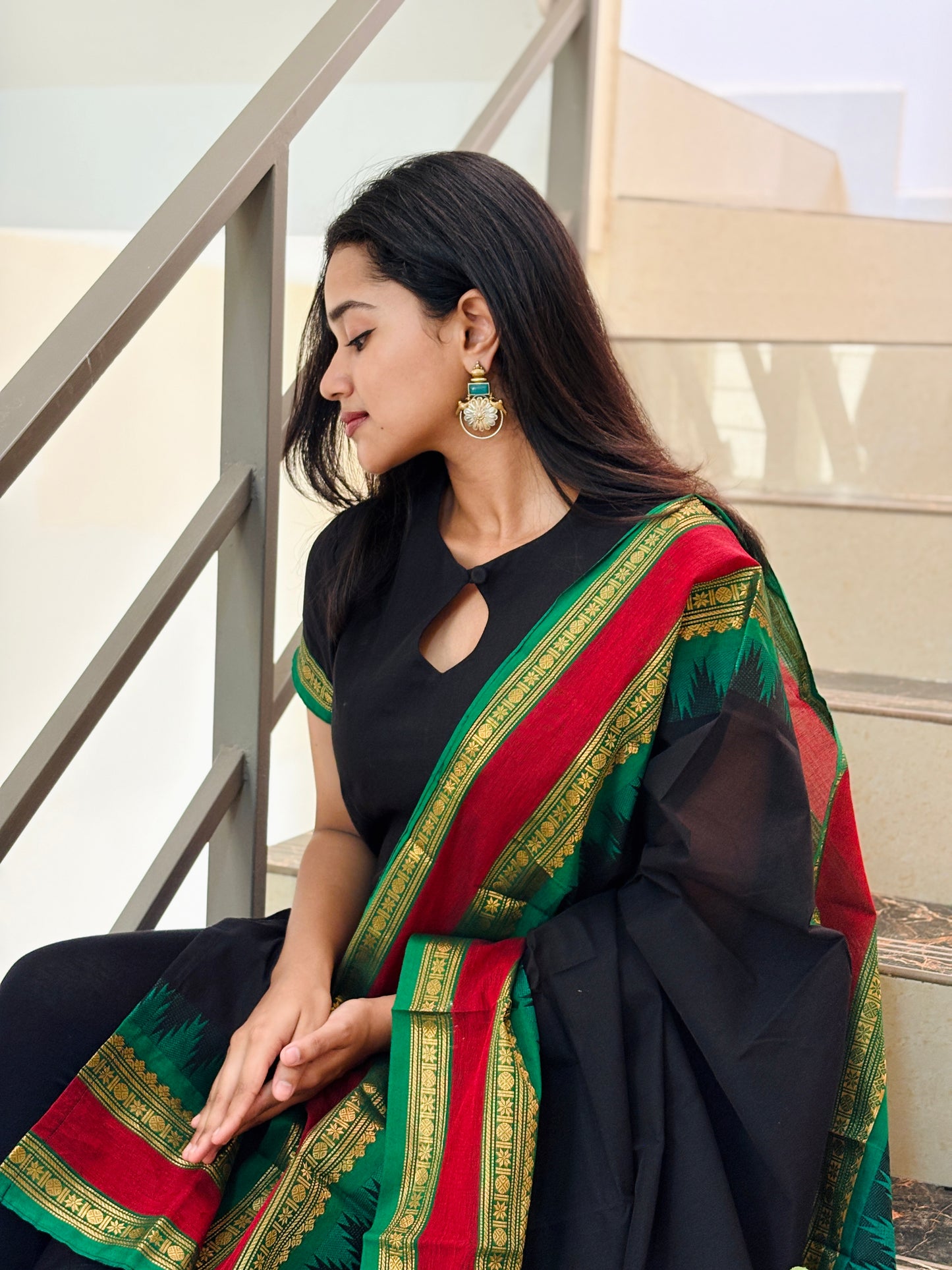 Black Coffee Kanchi cotton kurta dupatta