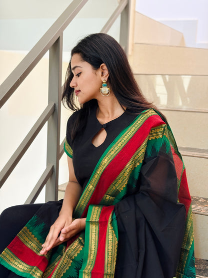 Black Coffee Kanchi cotton kurta dupatta