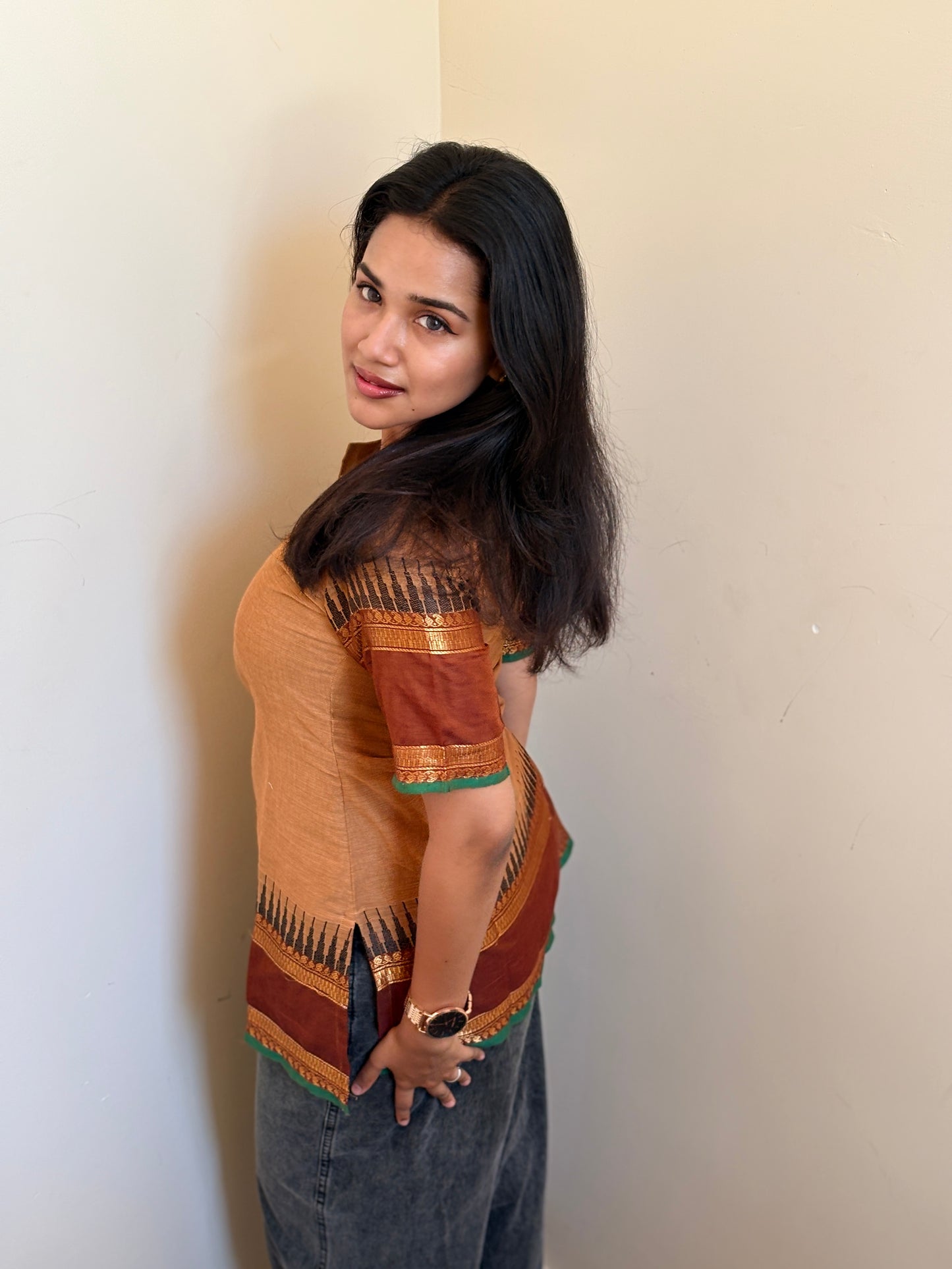 Butter Cookie Kanchi cotton short kurta
